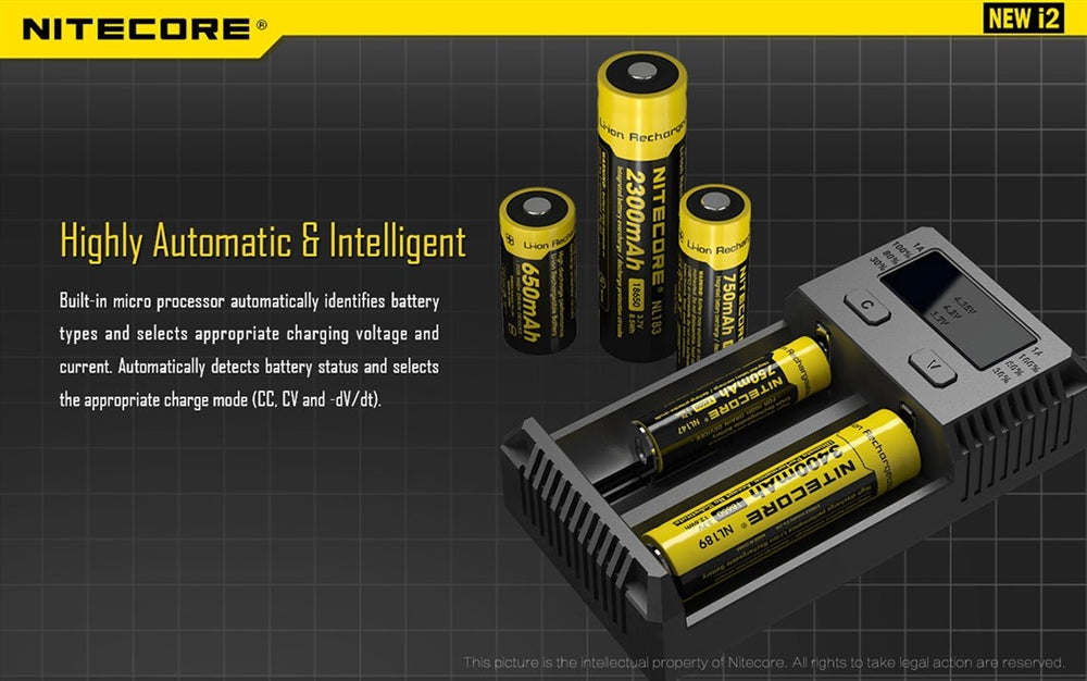 Nitecore i2 Intellicharger Two-Channel Charger - for 18650 etc