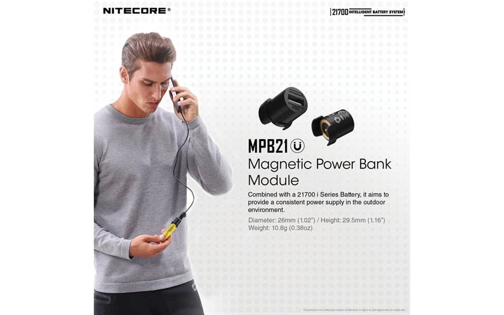 Nitecore Intelligent 21700 Battery System - MPB21 Kit: Lantern, Dual Function Battery Charger