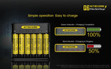 Nitecore Q6 Six Slot Charger, for 18650 16340 RCR123A 14500 18350 and more