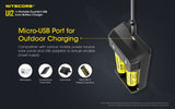 Nitecore UI2 Dual-Slot USB Charger, for 18650, 21700, 18350, 20700 Batteries