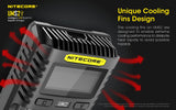 Nitecore UMS2 Dual-Slot USB Fast Charger, for 18650, 21700 batteries