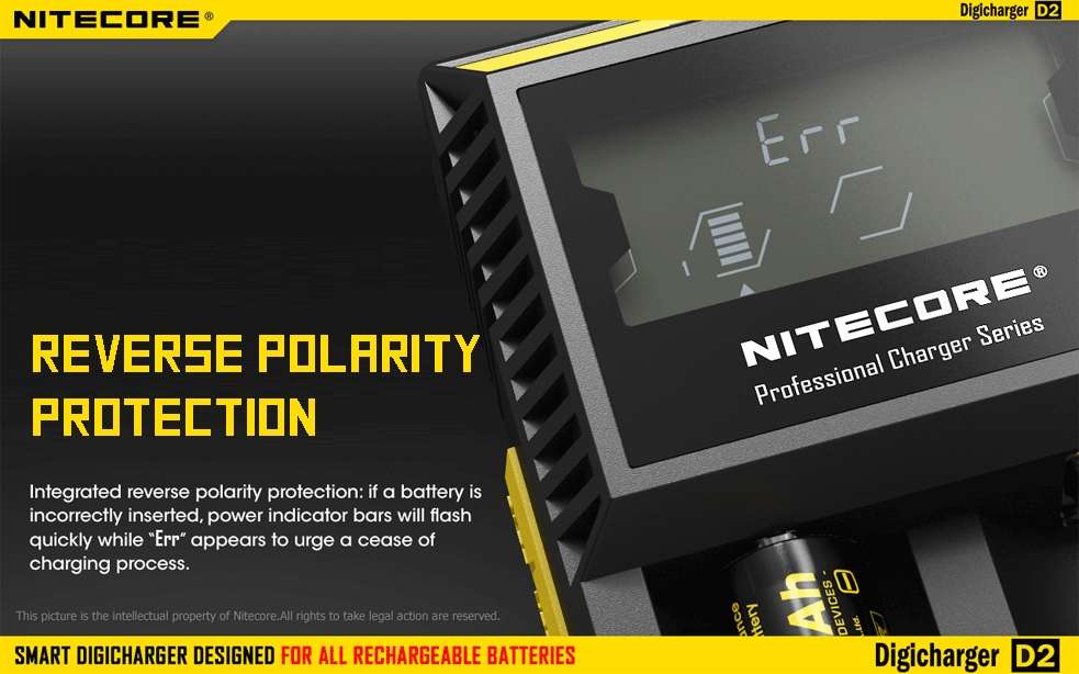 Nitecore D2 Digicharger Universal Charger 18650 RCR123A 17650 17670 14500 AA AAA