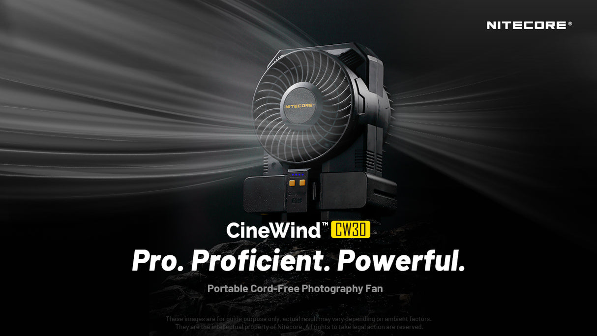 NITECORE CW30 Portable Cordless Photography Fan