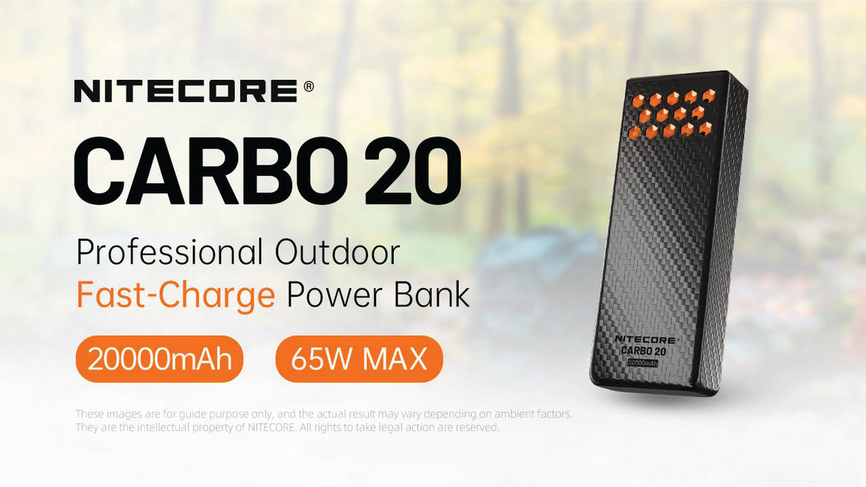 Nitecore Carbo 20 20,000mAh 65W Waterproof USB-C Power Bank