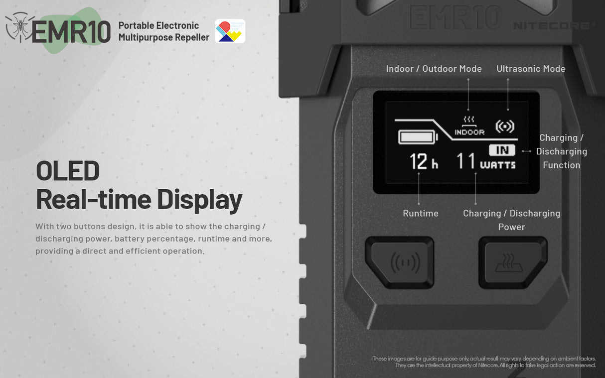 Nitecore EMR10 Rechargeable Mosquito Repeller & Power Bank