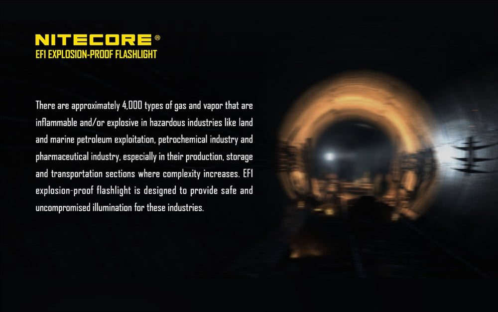 Nitecore EF1 830 Lumen Accredited Safe LED Flashlight