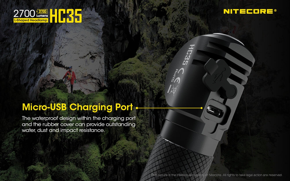 Nitecore HC35 2700 Lumen USB Rechargeable Headlamp