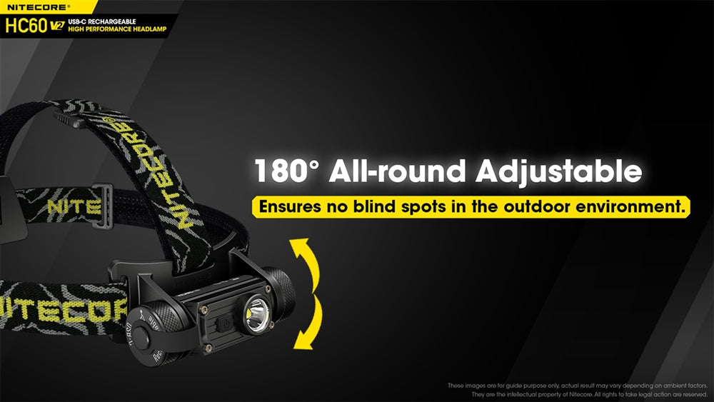 Nitecore HC60 v2 1200 Lumen USB-C Rechargeable Headlamp with