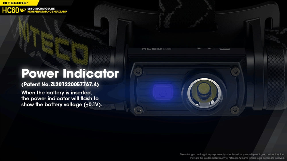 Nitecore HC60 v2 1200 Lumen USB-C Rechargeable Headlamp with