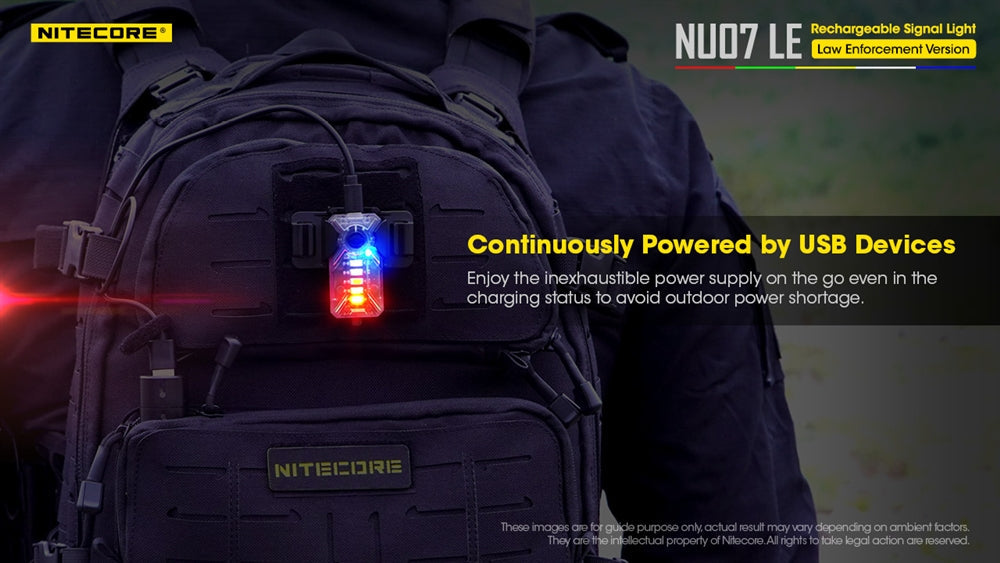 Nitecore NU07 LE 5-Color Rechargeable Signal and Safety Light for