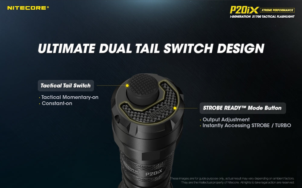 4000 lumen rechargeable flashlight Nitecore P20iX 4000 Lumen Tactical Flashlight with NTC2i Guarded Tail – Nitecore Store