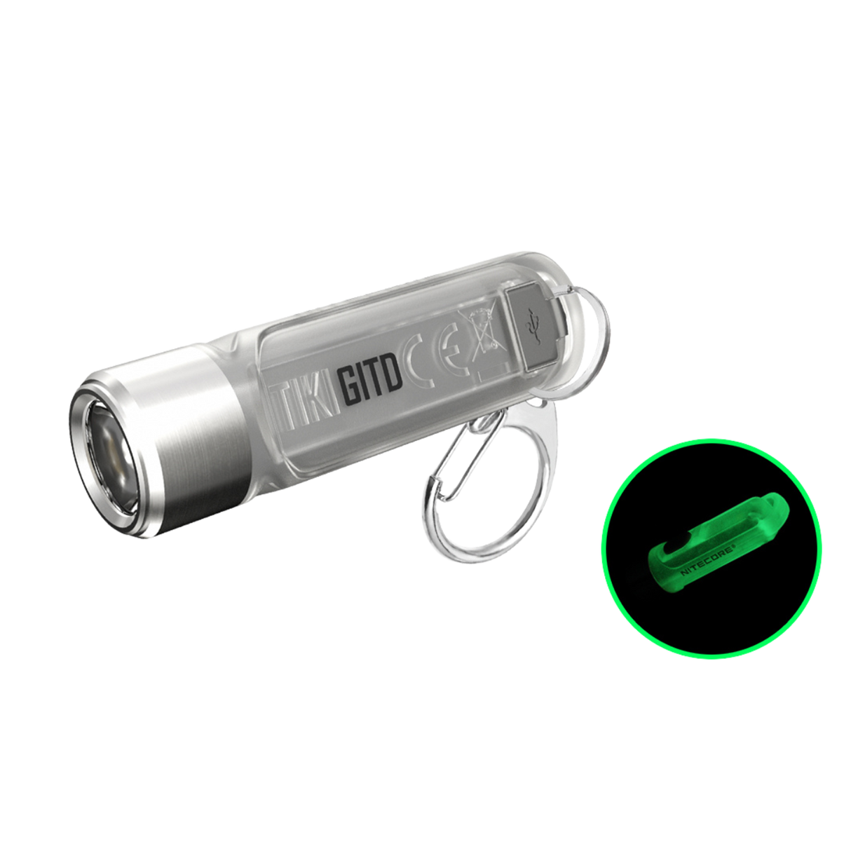 Nitecore TIKI 300 Lumen USB-C Rechargeable Keychain Flashlight