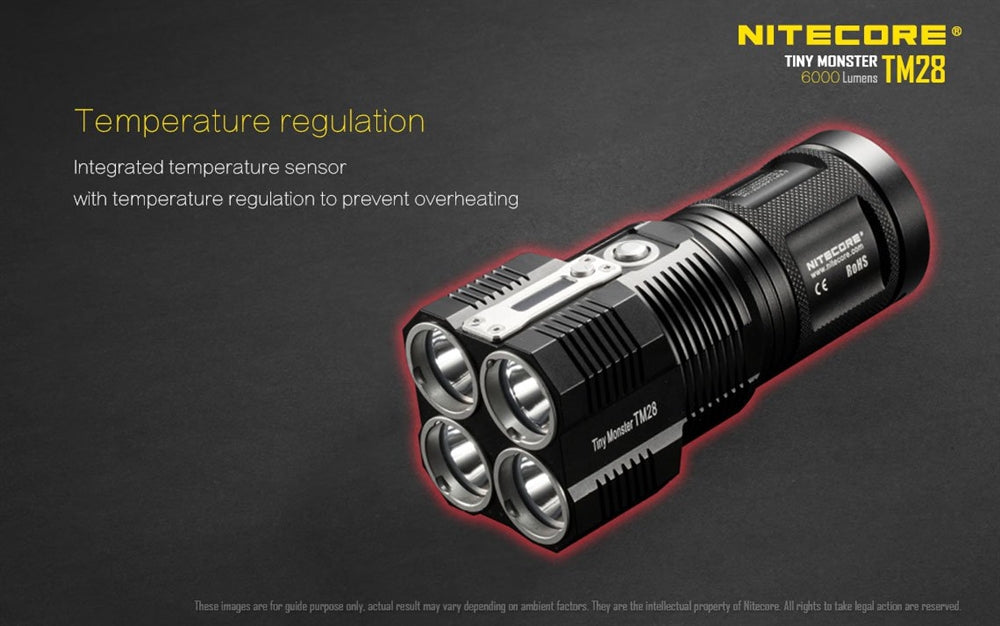 Nitecore TM28 6000 Lumen Rechargeable Flashlight – Nitecore