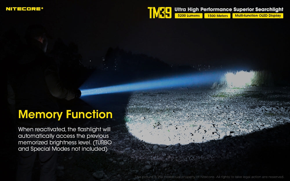 Nitecore TM39 5200 Lumen Long Throw Rechargeable Flashlight