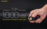 Nitecore TUP 1000 Lumen Rechargeable EDC Flashlight, Digital Display