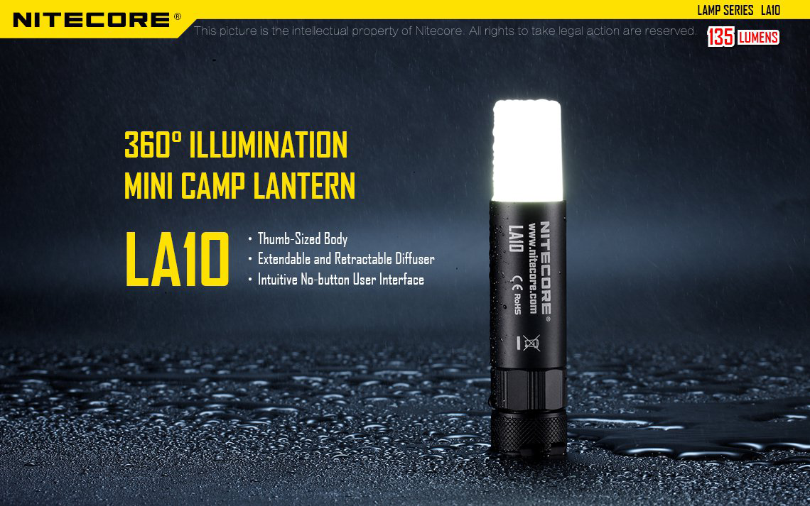 Nitecore LA10 Mini 135 Lumen Lantern - 1xAA