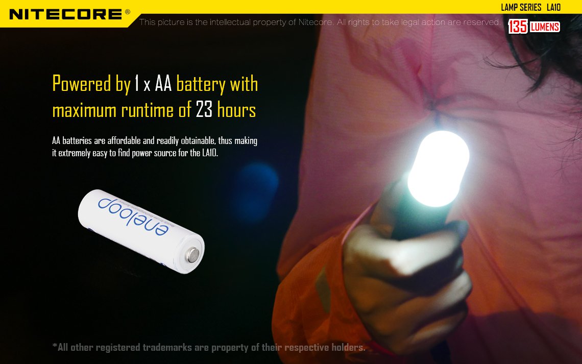 Nitecore LA10 Mini 135 Lumen Lantern - 1xAA – Nitecore Store