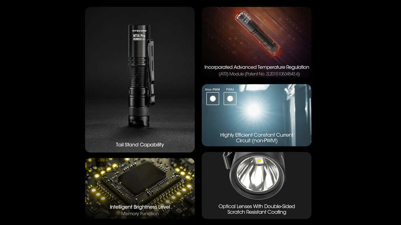 Nitecore MT1A Pro 800 Lumen Rechargeable EDC Flashlight – Nitecore
