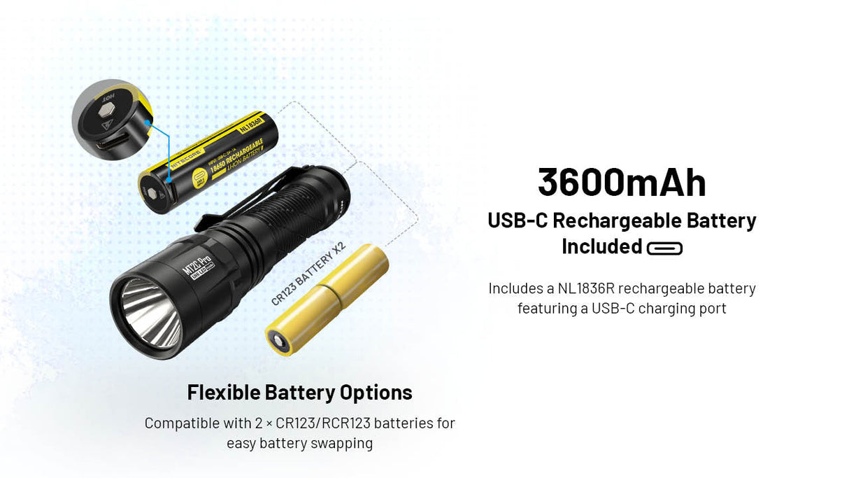 Nitecore MT2C Pro 1800 Lumen Rechargeable EDC Flashlight Nitecore MT2C Pro 1800 Lumen Rechargeable EDC Flashlight