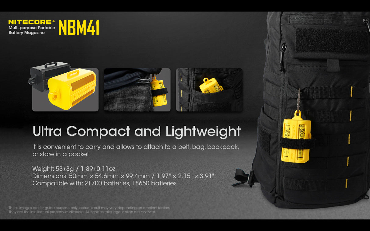 Nitecore NBM41 Battery Magazine for 21700 and 18650 Batteries