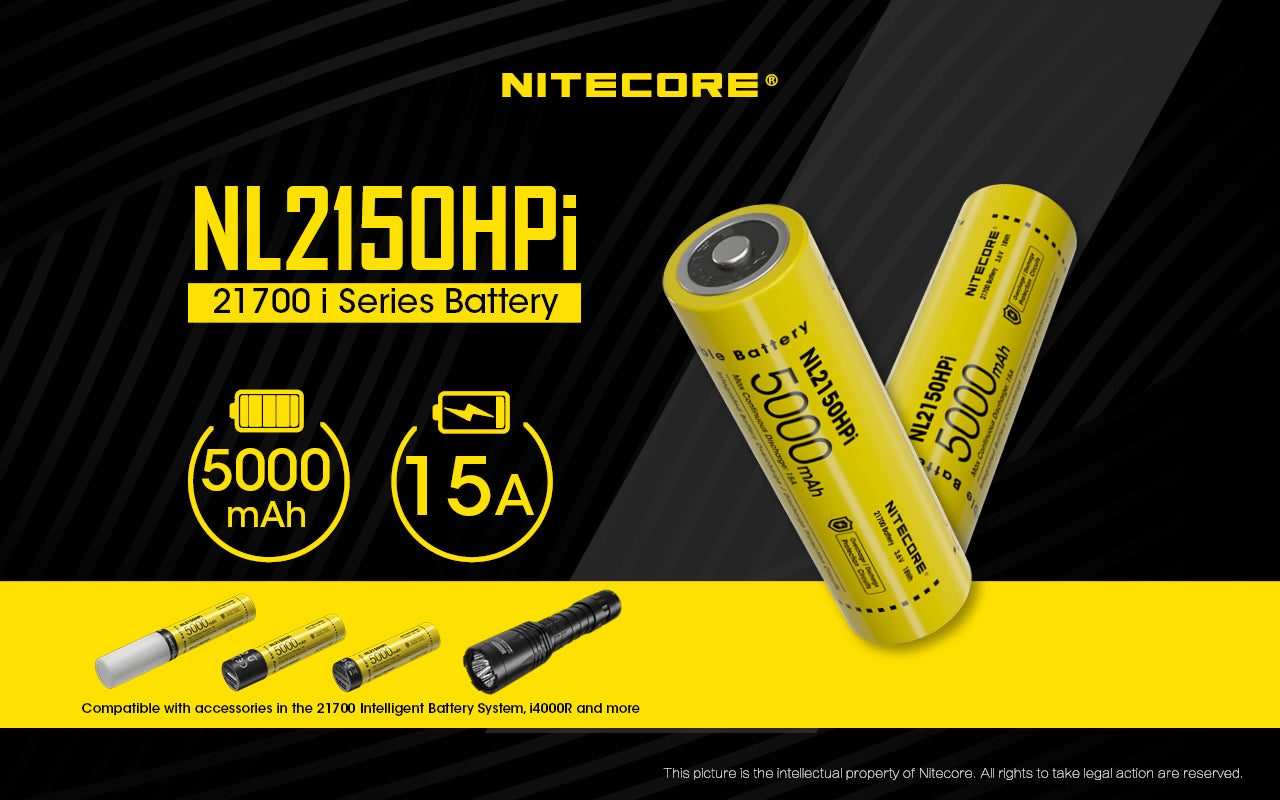 Nitecore NL2150HPI 5000mAh Rechargeable Battery for i Series