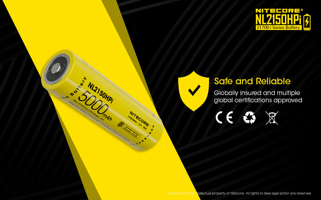 Nitecore NL2150HPI 5000mAh Rechargeable Battery for i Series