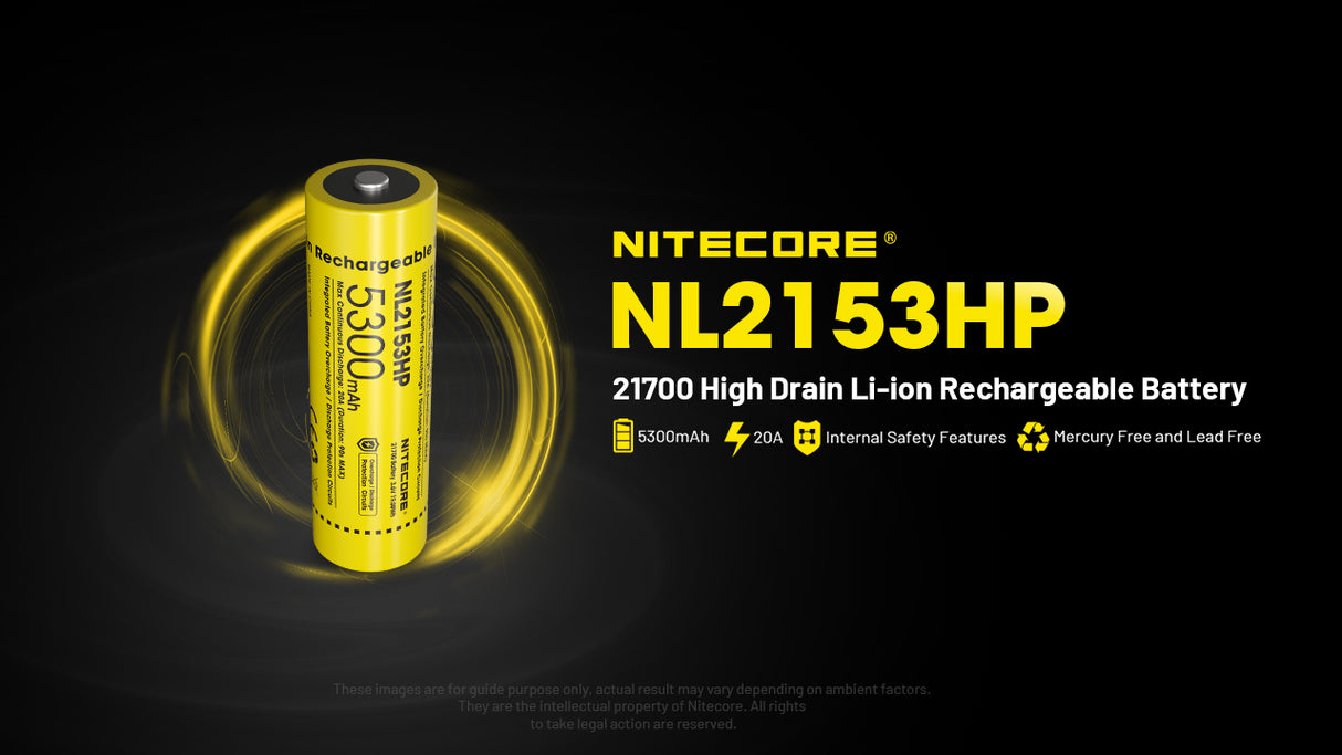 Nitecore NL2153HP 5300mAh Rechargeable 21700 Battery - Used