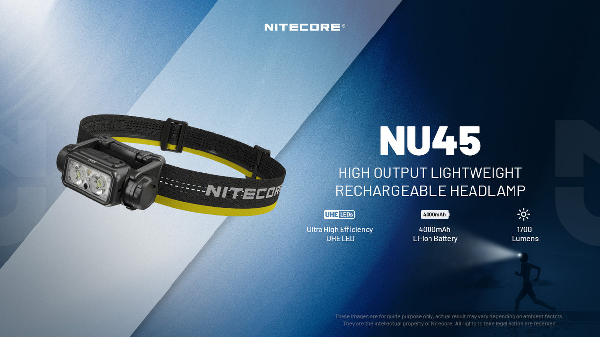 Nitecore NU45 1700 Lumen USB-C Fast Charging Headlamp