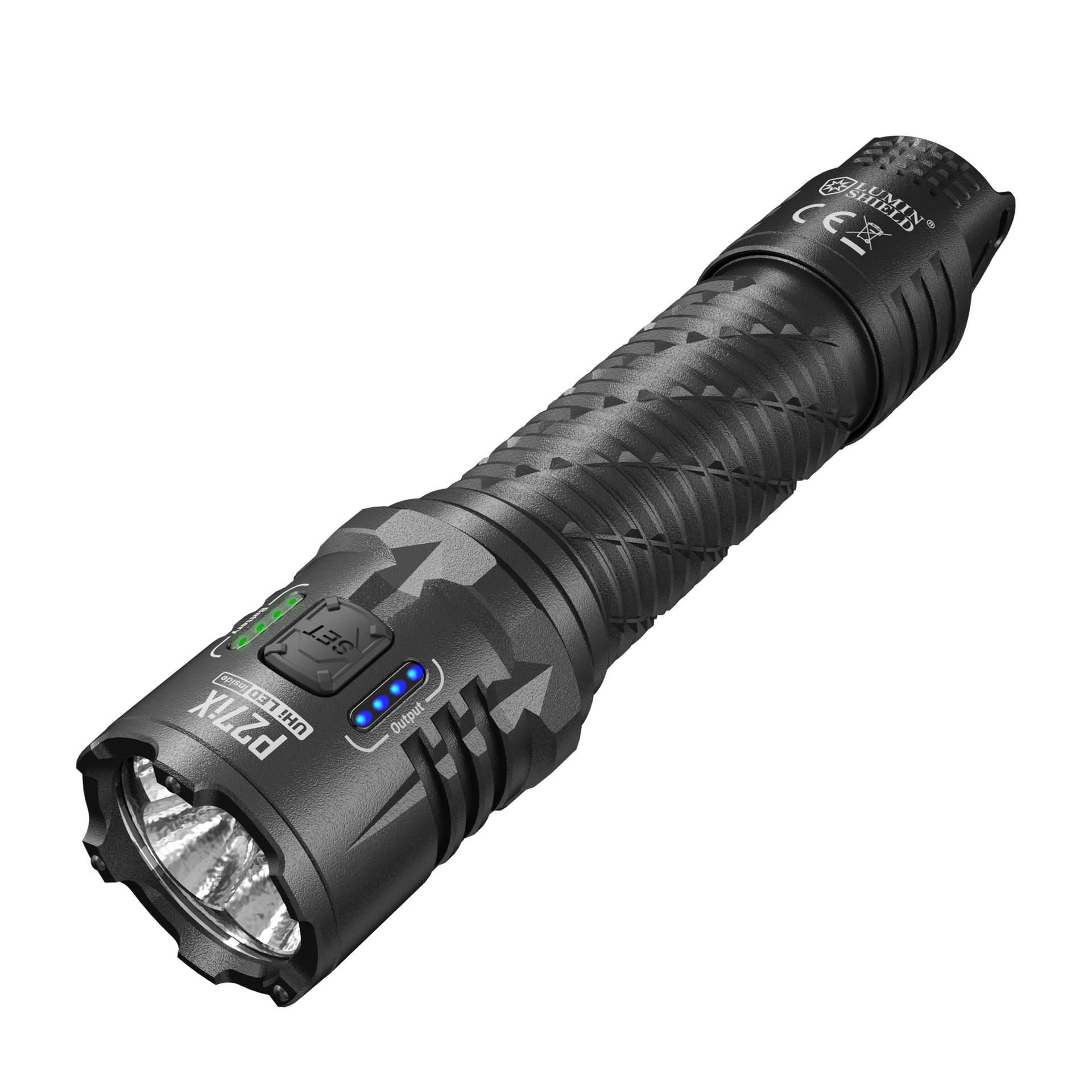 P27iX 5000 Lumen Customizable Tactical Flashlight Beam Modes