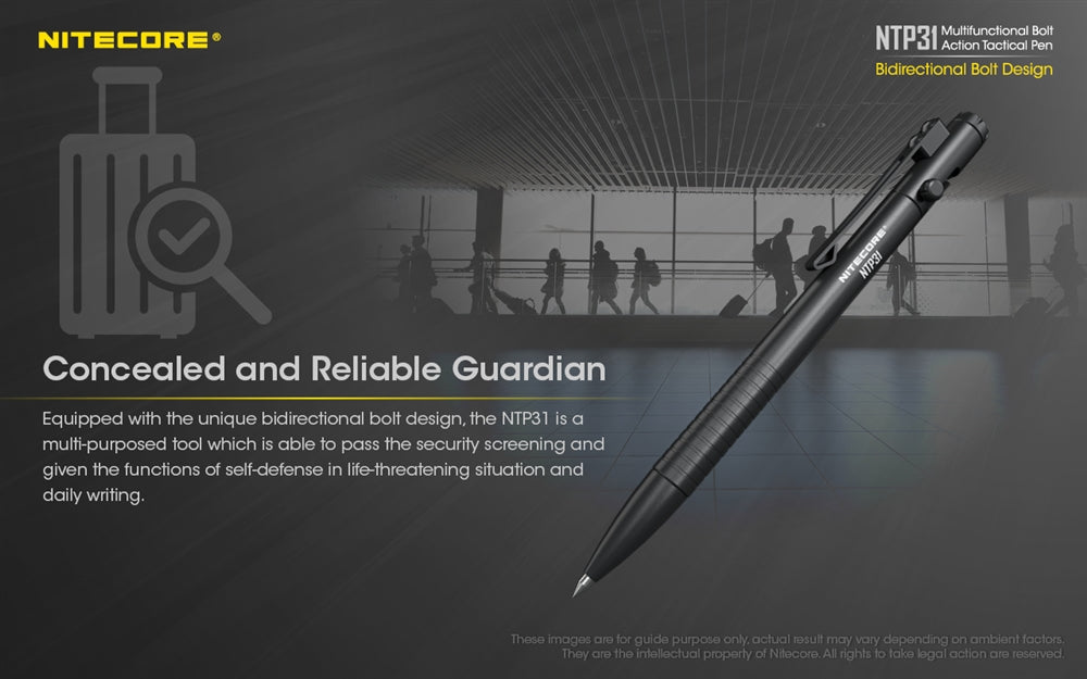 Nitecore NTP31 Aluminum Alloy Tactical Bolt Action Pen