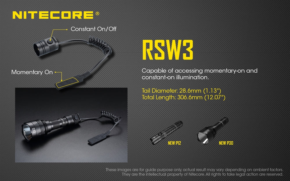 Nitecore RSW3 Pressure Switch for MH12 V2, NEW P30, MH12SE