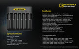 Nitecore Q6 Six Slot Charger, for 18650 16340 RCR123A 14500 18350 and more