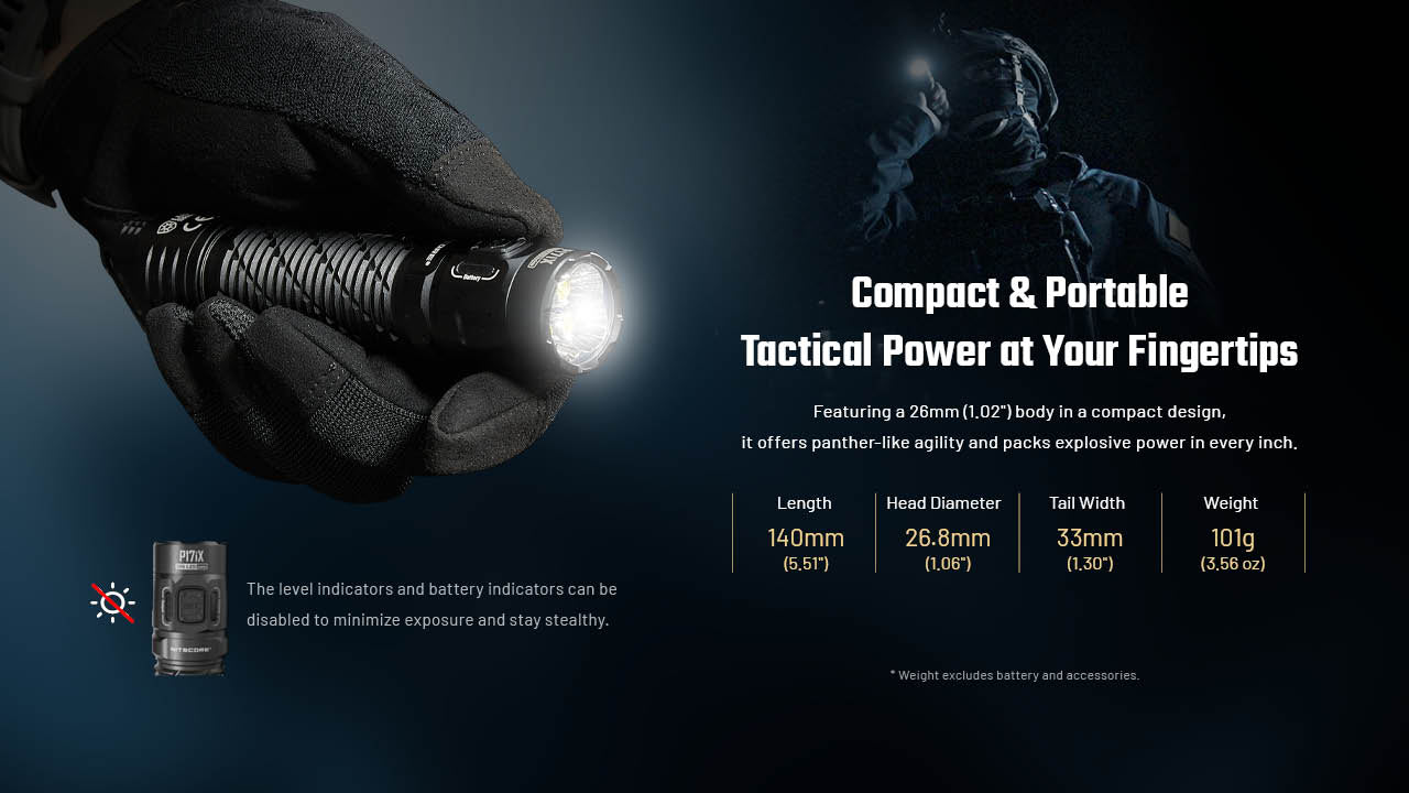 Nitecore P17iX Compact 5000 Lumen Tactical Flashlight – Nitecore Store
