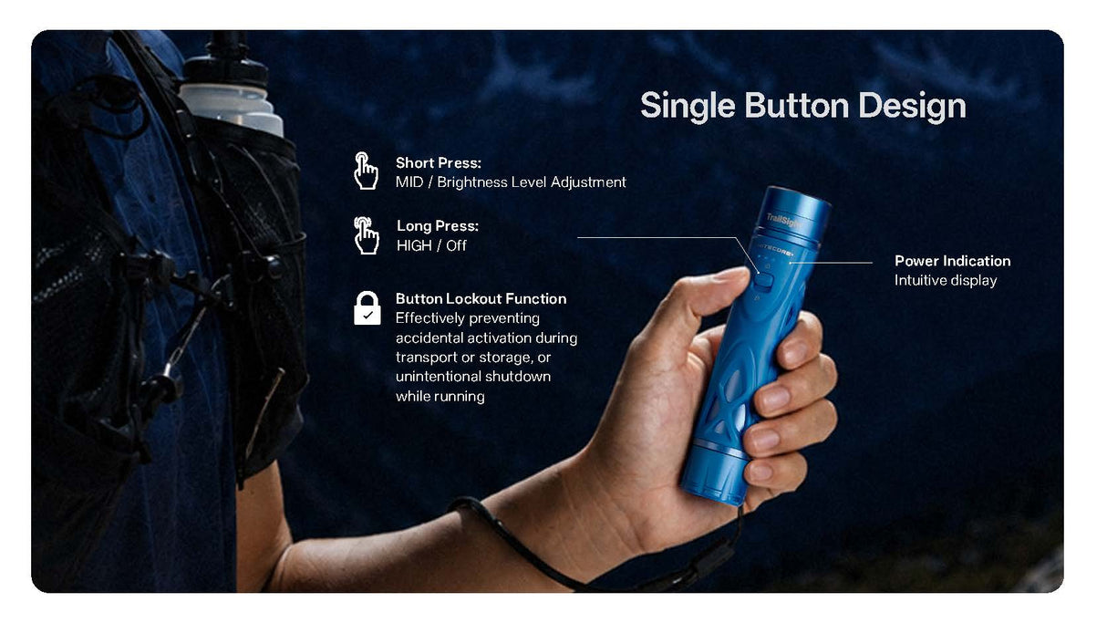 Nitecore TrailSight 1200 Lumens Waist-Level Trail Running Flashlight