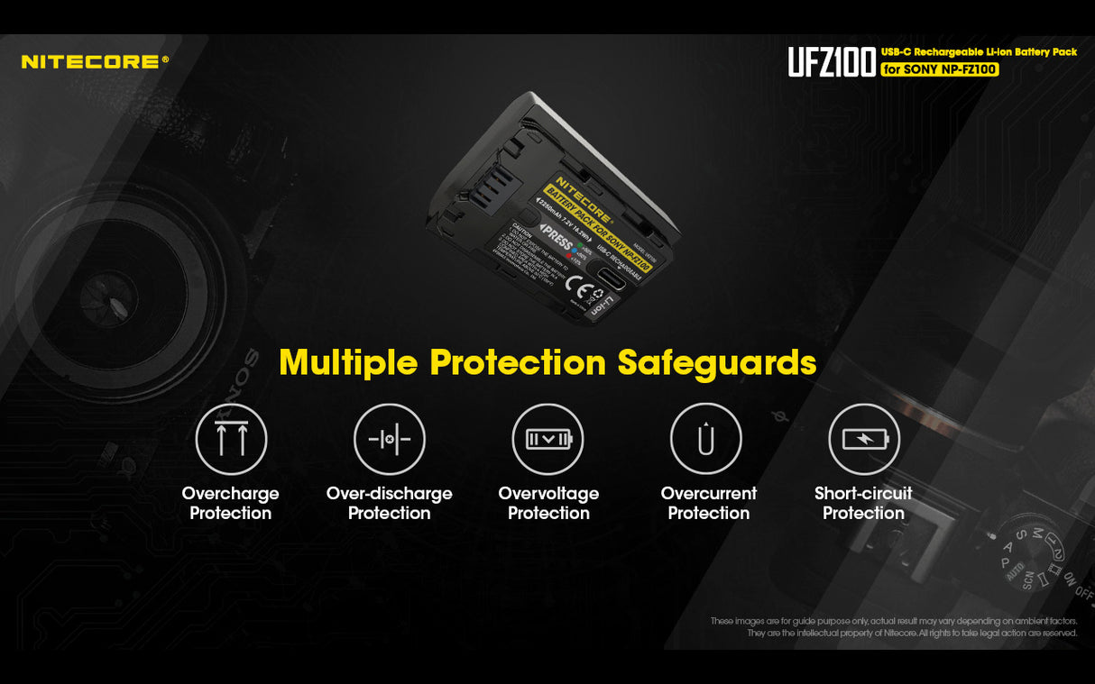 NITECORE UFZ100 Camera Battery for Sony NP-FZ100