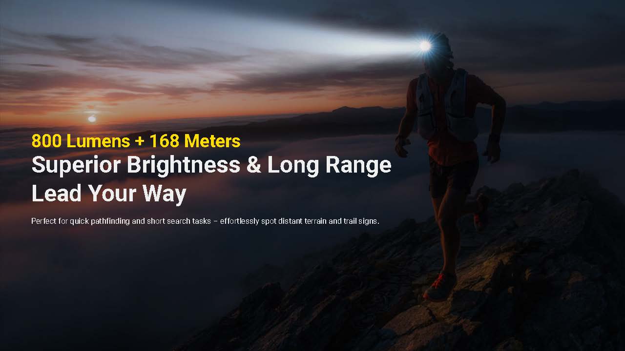 Nitecore UT27 MCT Pro 800 lumen 3 Color Temperatures Running