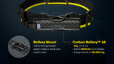 Nitecore Carbon Battery 6K Extended Headlamp Runtime Kit for NU43, NU45, NU53 and HC60 UHE, HC65 UHE and HC70 UHE Headlamps