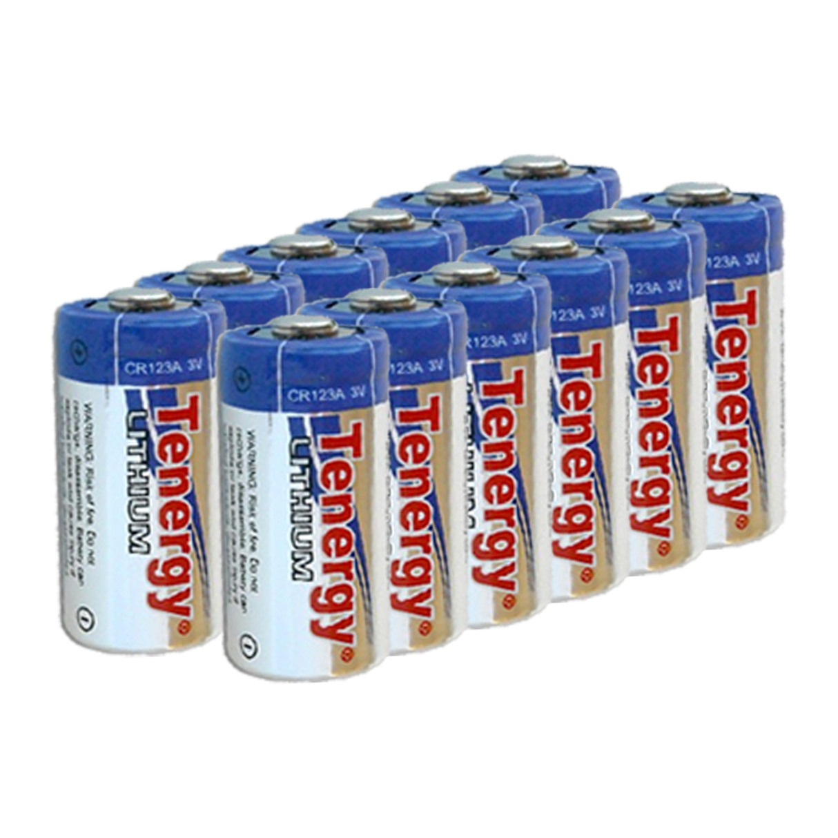 Dozen Tenergy 1300mAH CR123A Lithium Batteries