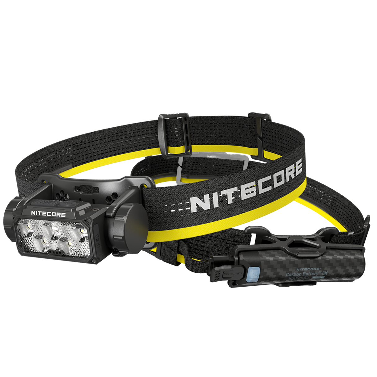 Nitecore HC60 UHE 1600 Lumen Rechargeable Headlamp with Carbon Battery 6K Extended Runtime Kit