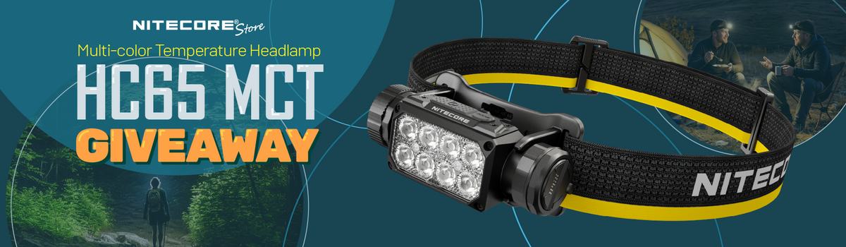Nitecore Store HC65 MCT Multi-color Temperature Headlamp Giveaway Banner 
