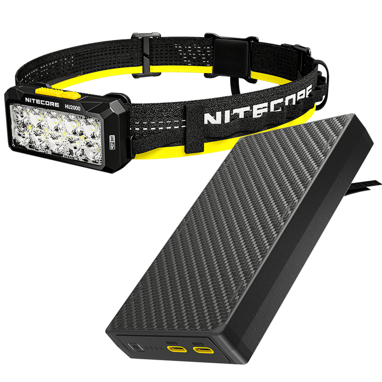 Nitecore HU2000 2000 Lumen Split-style Headlamp with NB20000 Gen 3 Dual USB-C Power Bank