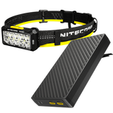 Nitecore HU2000 2000 Lumen Split-style Headlamp with NB20000 Gen 3 Dual USB-C Power Bank