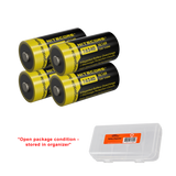 Nitecore NL169 950mAh Rechargeable RCR123A 16340 Battery - 4 Pack - Used