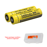 Nitecore NL1834 3400mAh Rechargeable 18650 Battery - Pack of 2 - Used