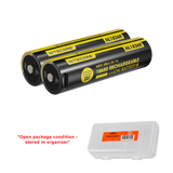 Nitecore NL1836R 3600mAh USB-C Rechargeable 18650 Battery - Pack of 2 - Used