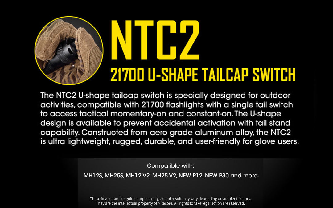 Nitecore NTC2 U-Shape Tailcap for MH Series