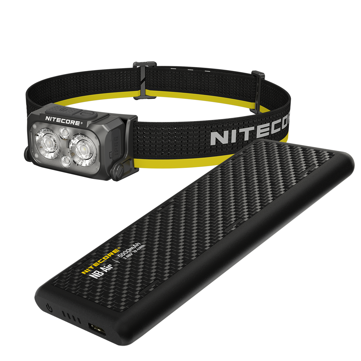 Nitecore NU25 MCT 400 Lumen Rechargeable Multi-Temperature Headlamp with NB Air Ultra Lightweight 5000mAh Power Bank