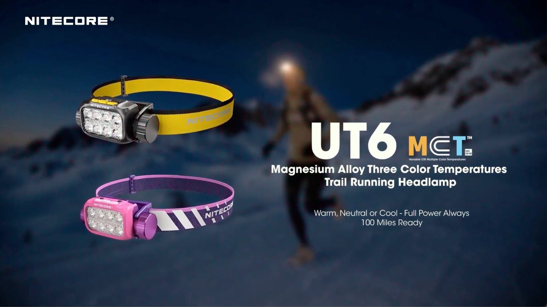 Nitecore UT6 MCT 1600 Lumen Rechargeable Trail Running Headlamp