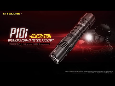best compact rechargeable flashlight Nitecore P10i 1800 Lumen USB-C Rechargeable Flashlight
