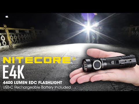 Nitecore E4K 4400 Lumen EDC Flashlight, with 5000mAh USB-C